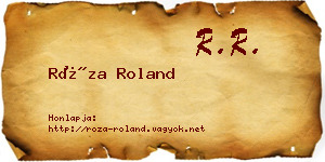 Róza Roland névjegykártya